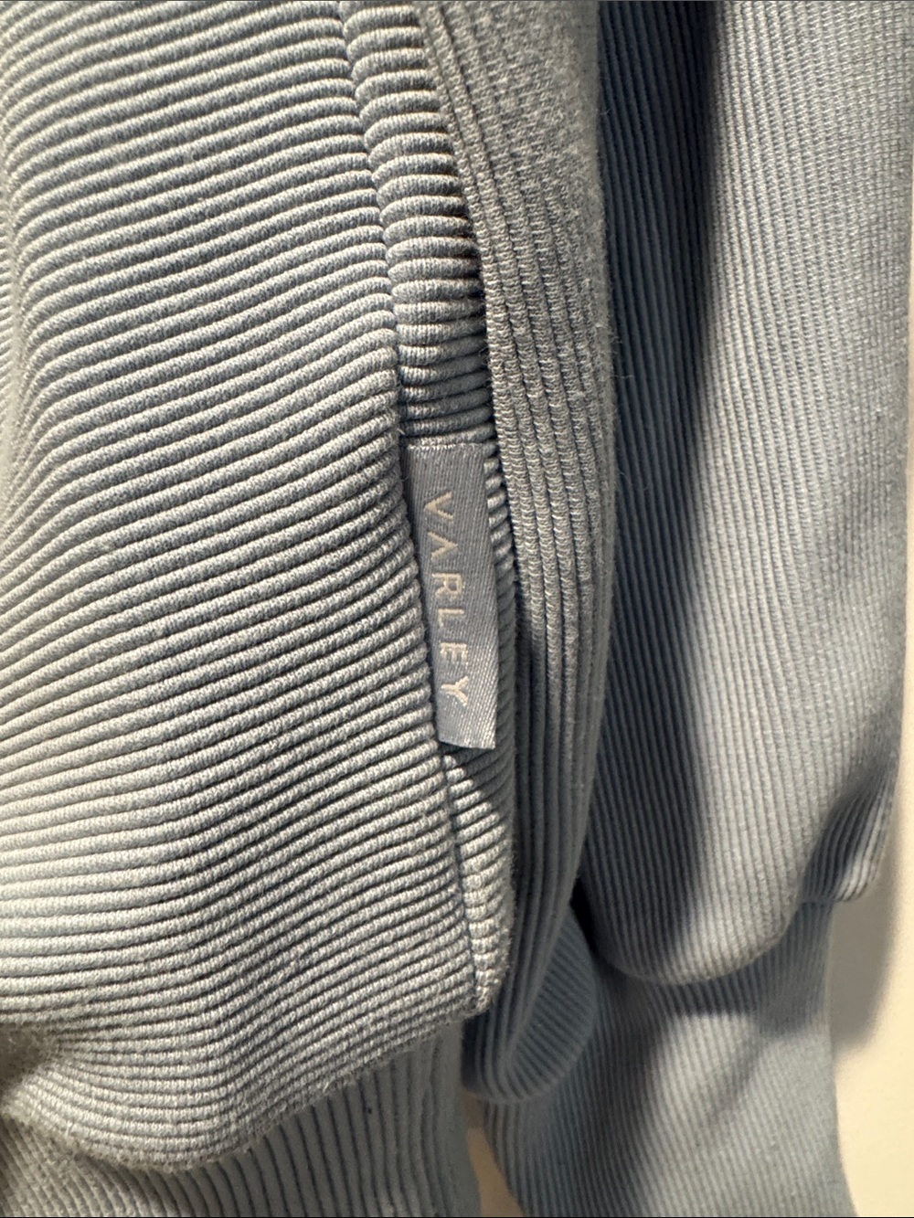 Varley Light Blue Half-Zip Funnel Neck Pullover - Picture 4 of 5